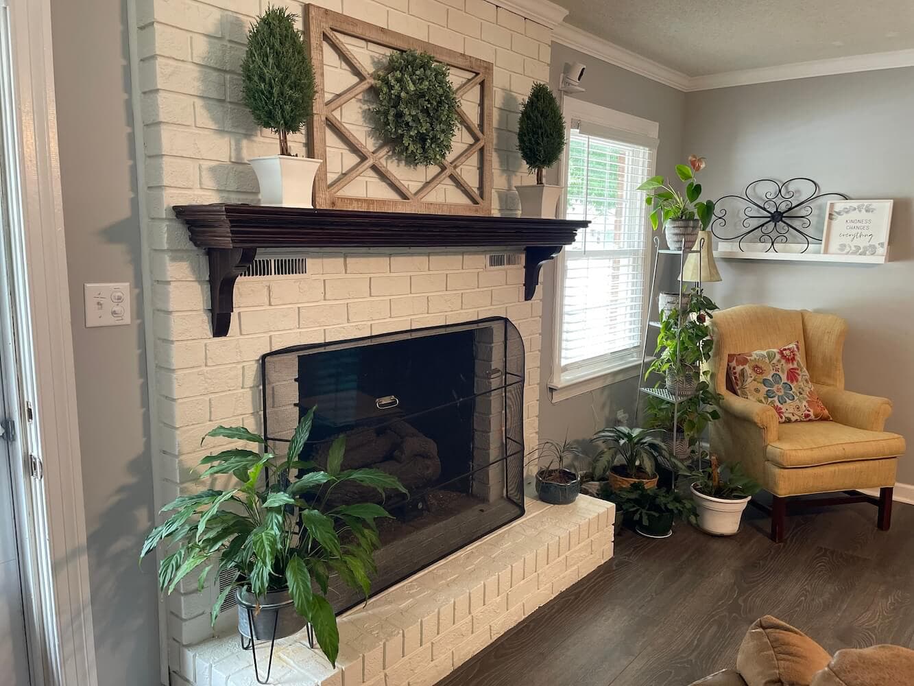 Living room fireplace